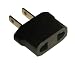 Europe to USA Plug Adapter (convert two round prongs to two flat prongs)