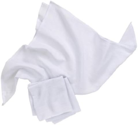 Wellyou 9 Pack Of White Baby Cloth Nappies, Baby Burp Cloth by wellyou