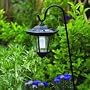 Pack of 2 solar garden coach light lanterns with hooks