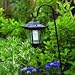 Pack of 2 solar garden coach light lanterns with hooks