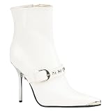 Pleaser - HEAT-1015, 4 1/2" Chrome Heel, Pointed Toe Ankle BT