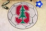 NCAA STANFORD CARDINALS SOCCER SHAPED DOOR MAT RUG