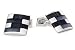 Sterling Silver Cats Eye Cufflinks