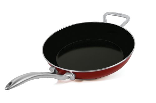 Chantal Copper Fusion 10-Inch Fry Pan, Chili Red