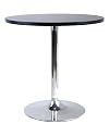 Winsome Wood 29" Round Dining Table; Black w/Metal Leg