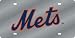 Sporting Goods : New York Mets Silver Laser Cut License Plate