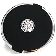 Black Jeweled 10X/1X Compact Mirror with Swarovski Crystals