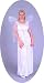 Arielle Angel Costume Dress - Ivory/Gold or White/Silver