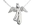 Sterling Silver CZ Angel Pendant with Link Chain