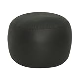 IMAGE OF Leather Luxe Bean Bag  Bigfoot Footstool, Black