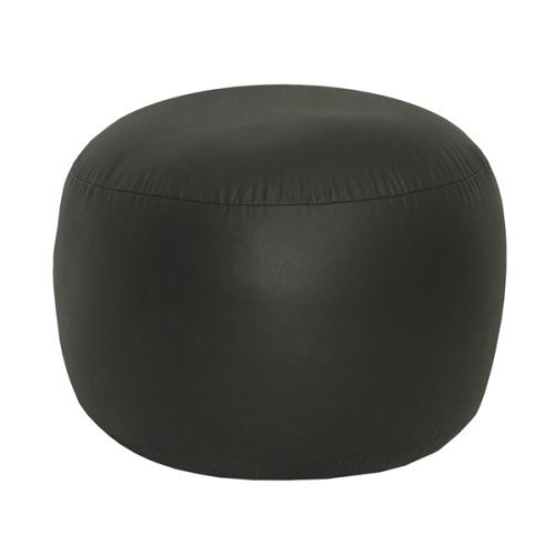 Leather Luxe Bean Bag  Bigfoot Footstool, Black