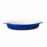 Emile Henry 10-1/2-Inch Oval Au Gratin, Azure Blue