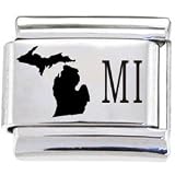 Body Candy Italian Charms Laser Abbreviated - MICHIGAN