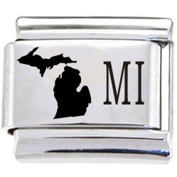 Body Candy Italian Charms Laser Abbreviated - Michigan