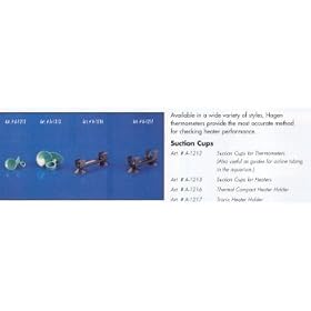 (A1213) Marina Suction Cups for Heaters Black 2 Pack by Hagen