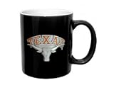 Bergamot MGBK460FPE Texas Longhorns Black Coffee Mugs Set of 2/11-oz.