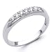14K White Gold Round-cut CZ Cubic Zirconia Ladies Wedding Ring Band