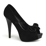 Women's Peep Toe Platform Pump With Ruffle Detail At Toe