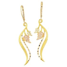 Click here to buy Mt. Rushmore Black Hills GoldŽ 10K Leaf Vine Dangling Earrings by MT. RUSHMORE BH GOLD.