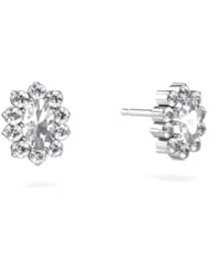 Genuine White Topaz 14kt White Gold Earrings