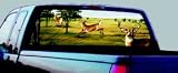 Exterior Mounted See-Thru Window Graphics - Deer 65 x 20