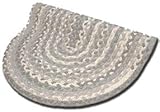 IMAGE OF Beacon Hill Collection - Beige w/ Shades of Grey / Tan Accents 7'6 Round Braided Rug