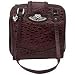 Embassy Solid Genuine Leather Burgundy Purse w/ Silver Tone Hearts