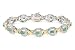 3 Carat Emerald and Diamond 18K Gold Over Sterling Silver Bracelet