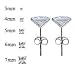 Round solitaire Silver stud earrings by GlitZ JewelZ © - quality CZ crystal