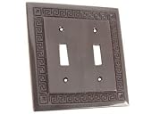 Double Switch Plate Antique Bronze