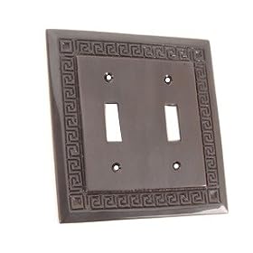 Double Switch Plate Antique Bronze
