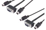 Super Thin Plenum KVM Cable, Male / Male, 50.0 ft.