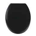 Wenko 19540100 WC-Sitz Vigone - rostfreie Edelstahlbefestigung, Duroplast, schwarz