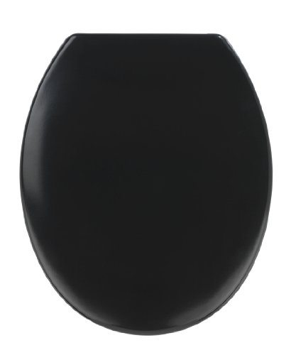 Wenko 19540100 WC-Sitz Vigone - rostfreie Edelstahlbefestigung, Duroplast, schwarz