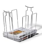 Newspaper Bin - Stylish Way To Store Newspapers (Chrome) (14.63H x 16.88W x 14.44D)
