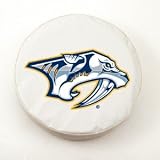 Nashville Predators White Tire Cover, Large