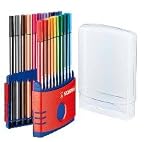 Produkt-Bild: Stabilo Fasermaler in Etui, gef&uuml;llt mit 20 Stabilo Pen 68