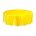 Sunflower Yellow Solid Round Plastic Table Cover (84