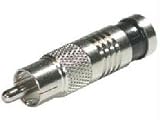 Impact Acoustics Compression RCA-Type Connector for RG6 - Video / audio connector - RCA (M) - ( RG-6 ) - chrome (pack of 20 )