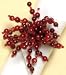 Bead Red Napkin Rings Set / 6