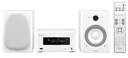 Denon CEOL piccolo Netzwerk Kompaktanlage (2x 65 Watt, Internetradio, DLNA, AirPlay, iPod-Dock, App Steuerung) weiß