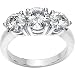 Classy! 14k White-gold Women's Three Stone 1 3/4CT TW Moissanite Anniversary Band