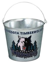Minnesota Timberwolves Metal Pail - Basketball Sports Merchandise