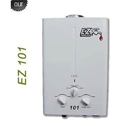 EZ 101 Tankless Water Heater - Propane LPG - Portable - Battery Powered Ignition - Camping - RV - FREE SHIPPING