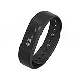 Fitness Tracker Smart Wristband, Shonco I5 Bluetooth4.0 Wireless Activity Fitness Tracker Smart Bracelet with Pedometer Tracking Health Sleep Monitoring for iPhone 5s/5c IOS7.0 above and Android 4.3 above Phone - Black