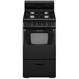 Amana: AGG222VDB 20'' Freestanding Gas Range with 4 Sealed Burners, 2.6 cu. ft. Manual Clean Oven,