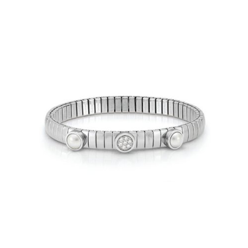 Nomination Damen-Armband Lotus Stahl Silber Steine Zirkonia Swarovski weisse Perle 043112/ Preisvergleich