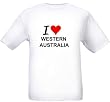 I LOVE WESTERN AUSTRALIA - State-series - White T-shirt