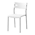 IKEA Stapelstuhl "LAVER" Stuhl aus Kunststoff mit Stahlgestell - WEISS - STAPELBAR