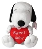 Peanuts Plush Doll - Snoopy stuffed toy w/ Heart -7in